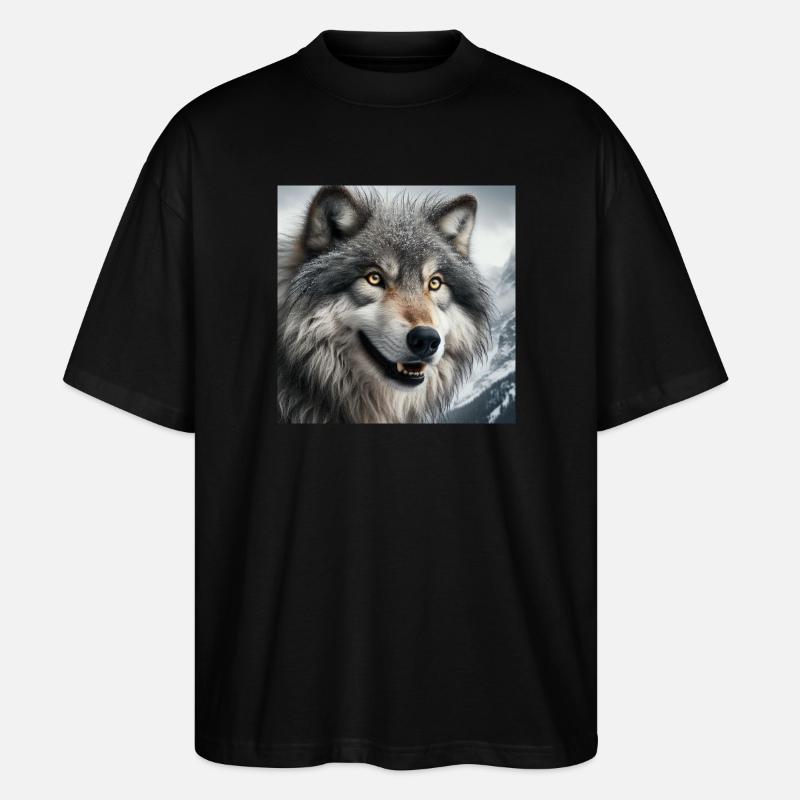 Wolf - Stanley/Stella Oversized Unisex Bio T-Shirt Blaster 2.0 - Schwarz