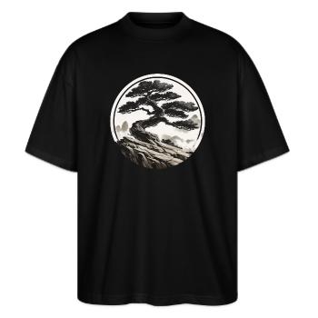 Paysage Asiatique - T-shirt bio Blaster 2.0 coupe oversize Stanley/Stella Unisexe - noir - Devant - Alina (178cm) & Michal (187cm)