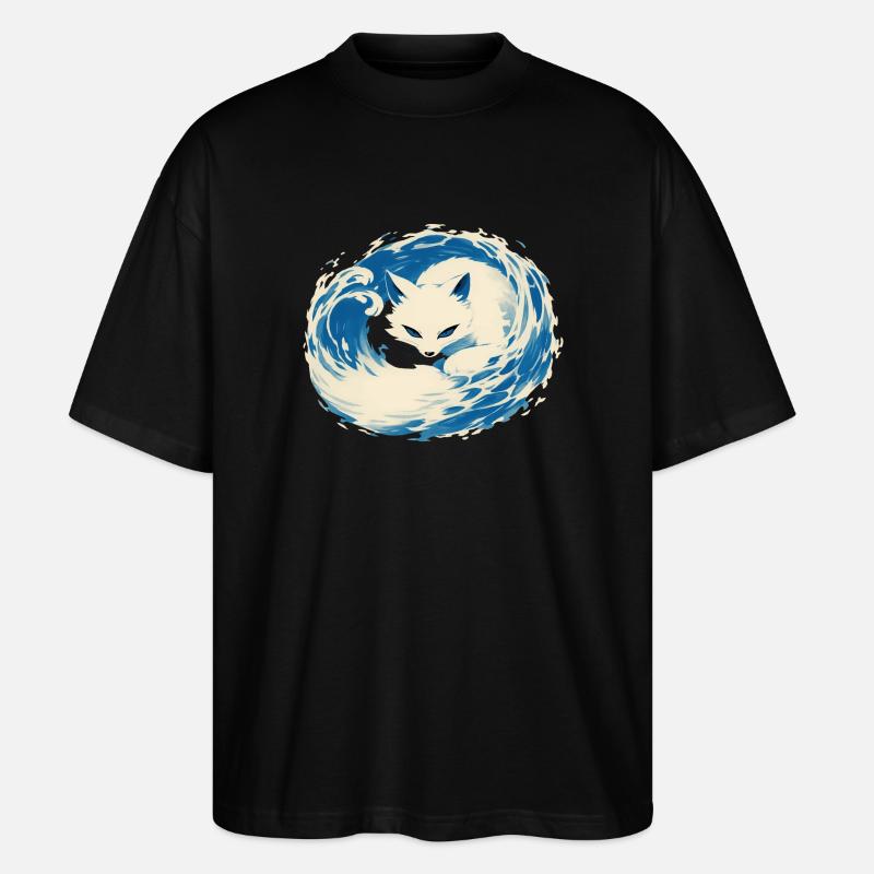 Polarfuchs - Stanley/Stella Oversized Unisex Bio T-Shirt Blaster 2.0 - Schwarz