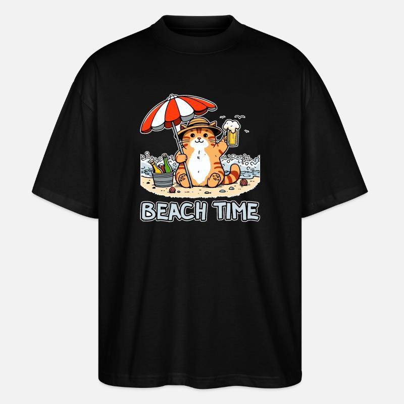 Strandzeit 2 - Stanley/Stella Oversized Unisex Bio T-Shirt Blaster 2.0 - Schwarz