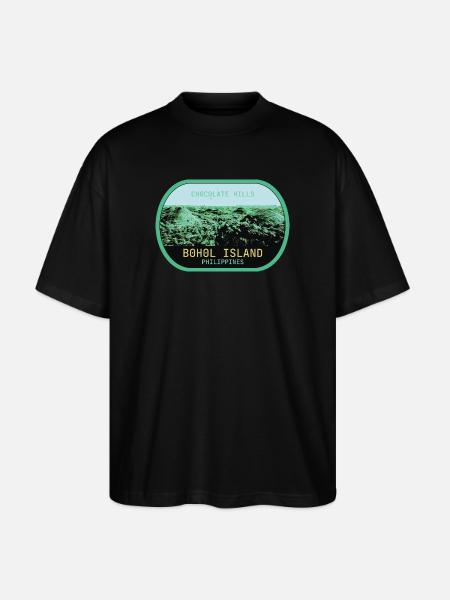 Chocolate Hills i Bohol, Filippinerna - Ekologisk Oversized T-shirt Unisex Stanley/Stella Blaster 2.0 - svart