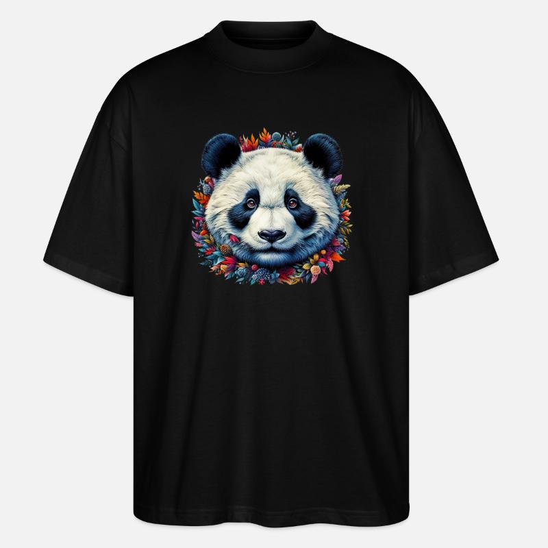 Panda - Stanley/Stella Oversized Unisex Bio T-Shirt Blaster 2.0 - Schwarz
