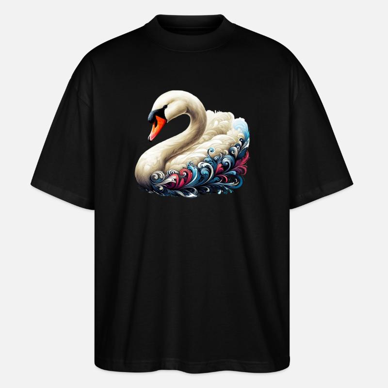 Schwan - Stanley/Stella Oversized Unisex Bio T-Shirt Blaster 2.0 - Schwarz