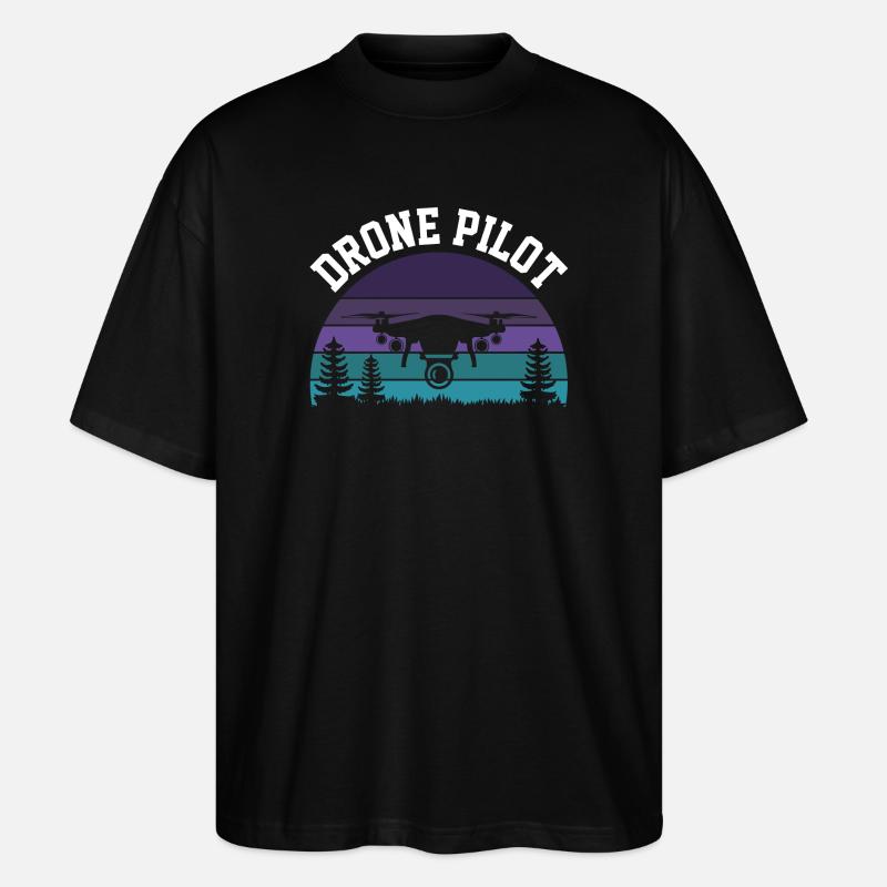 Drohnen-Pilot - Stanley/Stella Oversized Unisex Bio T-Shirt Blaster 2.0 - Schwarz