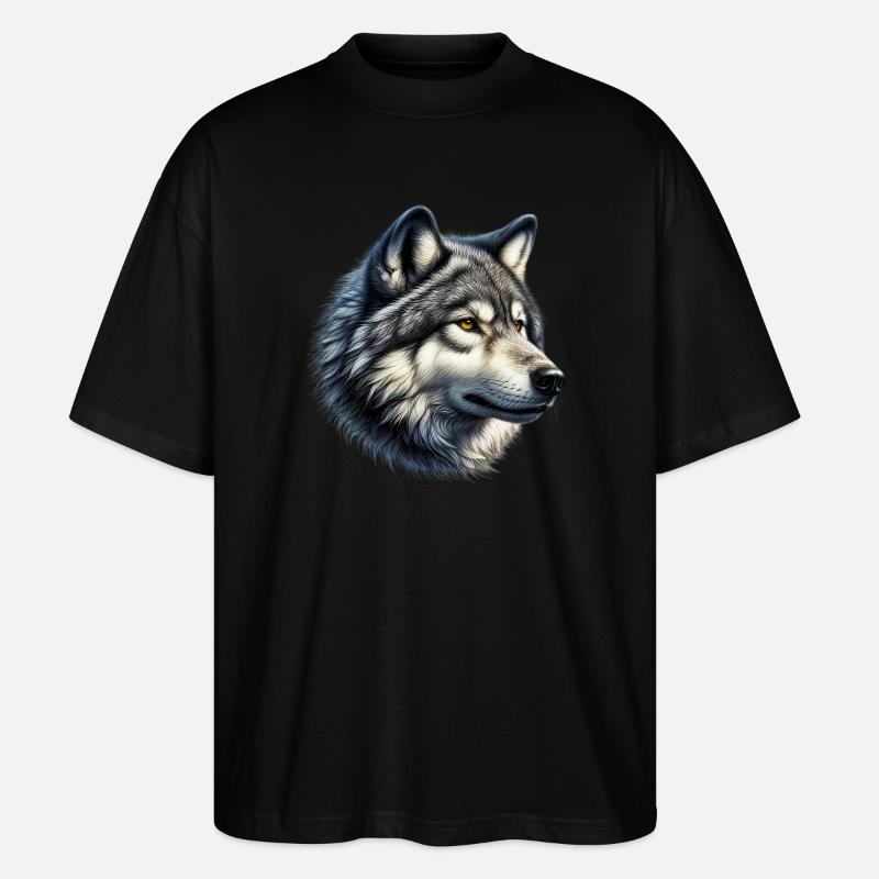 Wolf - Stanley/Stella Oversized Unisex Organic T-shirt Blaster 2.0 - black