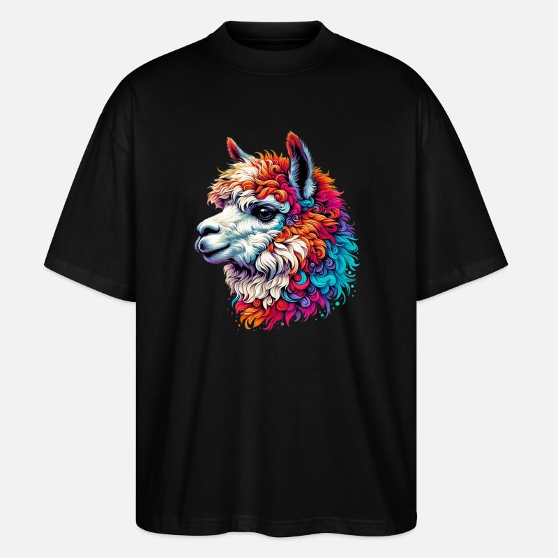 Alpaca - Stanley/Stella Oversized Unisex Organic T-shirt Blaster 2.0 - black