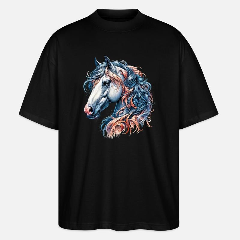 Cheval - T-shirt bio Blaster 2.0 coupe oversize Stanley/Stella Unisexe - noir