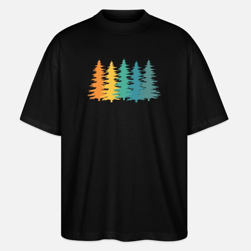 Wald Förster Retro Geschenk - Stanley/Stella Oversized Unisex Bio T-Shirt Blaster 2.0 - Schwarz