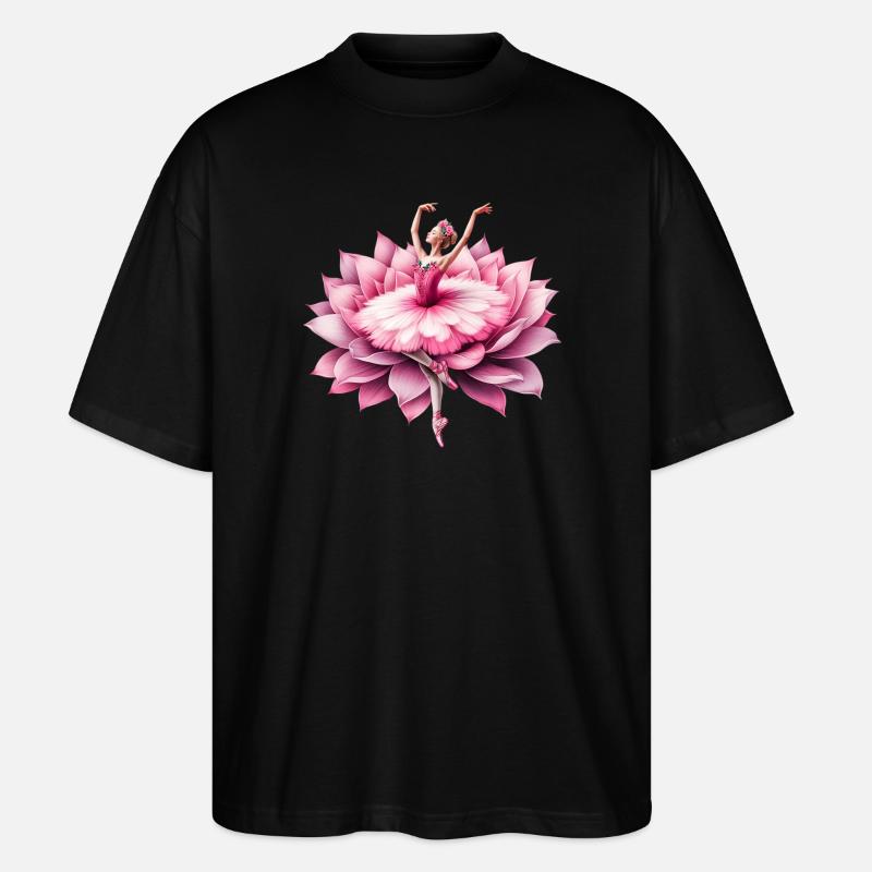 Ballet dancer with tutu - Stanley/Stella Oversized Unisex Organic T-shirt Blaster 2.0 - black