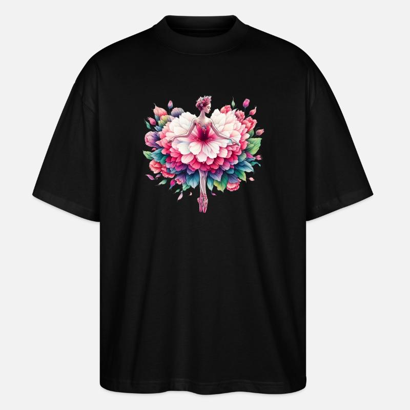 Balletttänzerin mit Tutu - Stanley/Stella Oversized Unisex Bio T-Shirt Blaster 2.0 - Schwarz