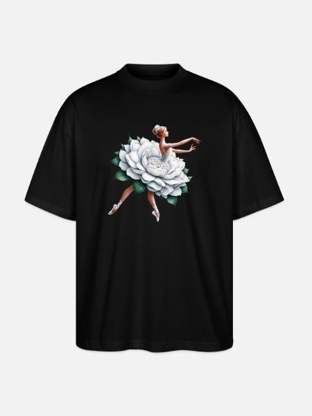 Danseuse de ballet avec tutu - T-shirt bio Blaster 2.0 coupe oversize Stanley/Stella Unisexe - noir