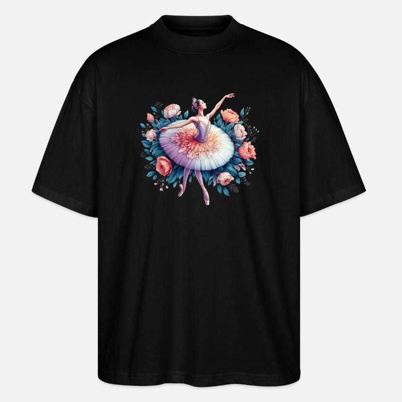 Danseuse de ballet avec tutu - T-shirt bio Blaster 2.0 coupe oversize Stanley/Stella Unisexe - noir