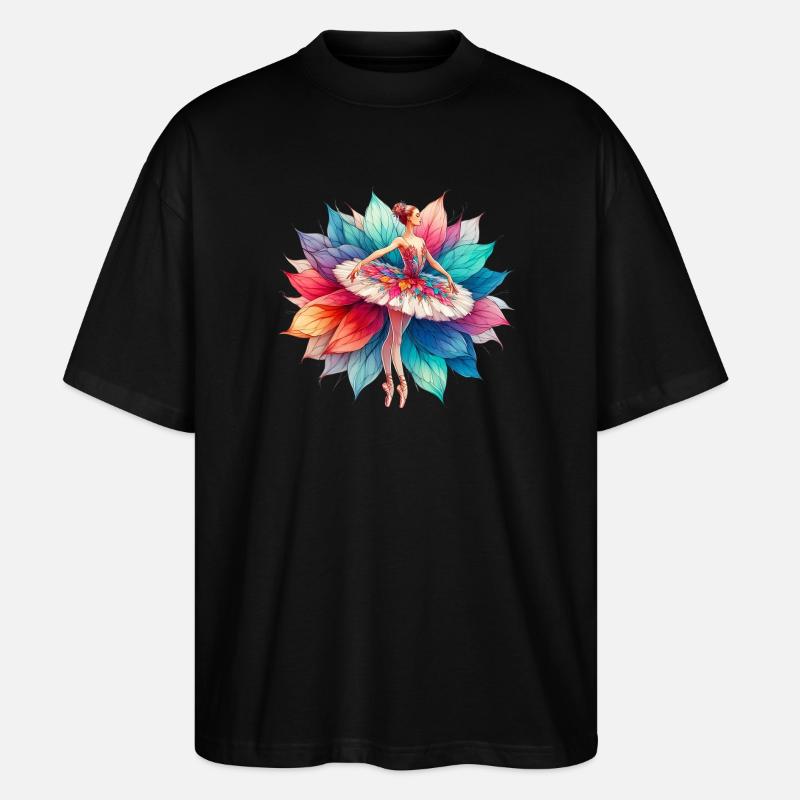 Balletttänzerin mit Tutu - Stanley/Stella Oversized Unisex Bio T-Shirt Blaster 2.0 - Schwarz