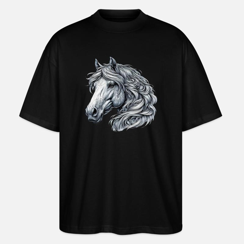 Cheval - T-shirt bio Blaster 2.0 coupe oversize Stanley/Stella Unisexe - noir