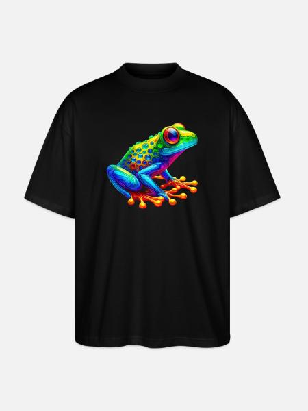 Frog - Stanley/Stella Oversized Unisex Organic T-shirt Blaster 2.0 - black