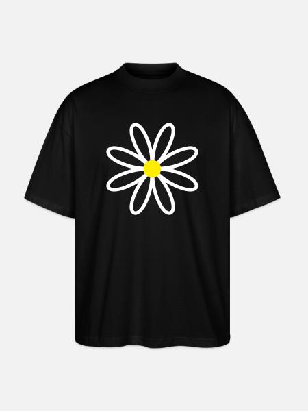Daisy Gänseblümchen - Stanley/Stella Oversized Unisex Bio T-Shirt Blaster 2.0 - Schwarz