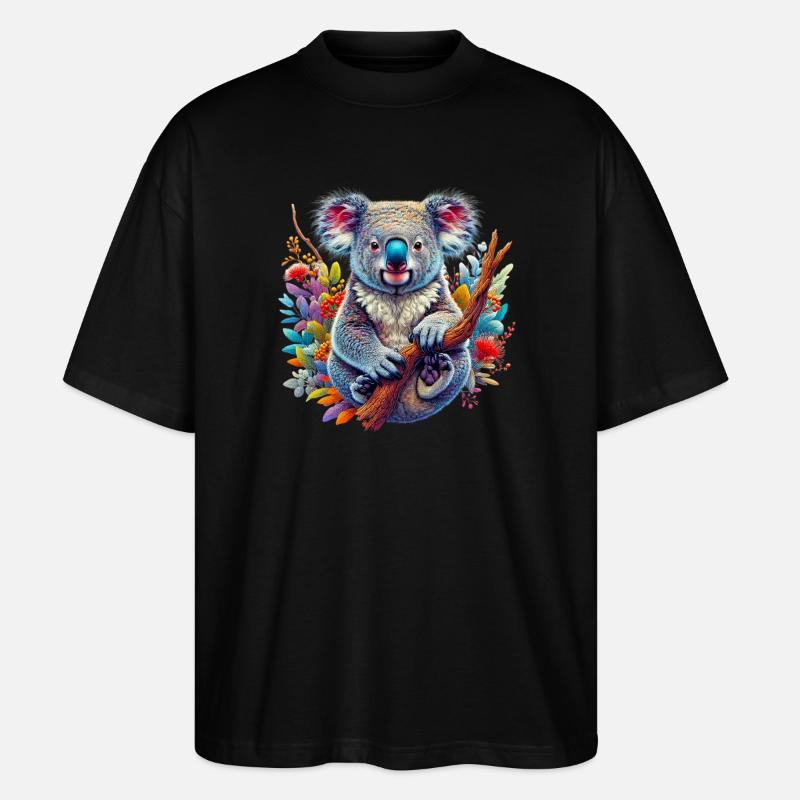 Koala - Stanley/Stella Oversized Unisex Organic T-shirt Blaster 2.0 - black