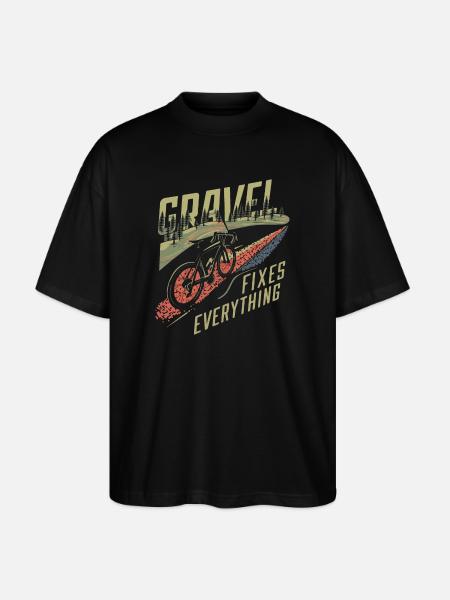 Gear and Trail Cycling Art - Stanley/Stella Oversized Unisex Organic T-shirt Blaster 2.0 - black