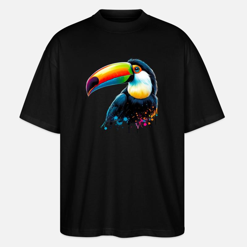 Tukan - Stanley/Stella Oversized Unisex Bio T-Shirt Blaster 2.0 - Schwarz