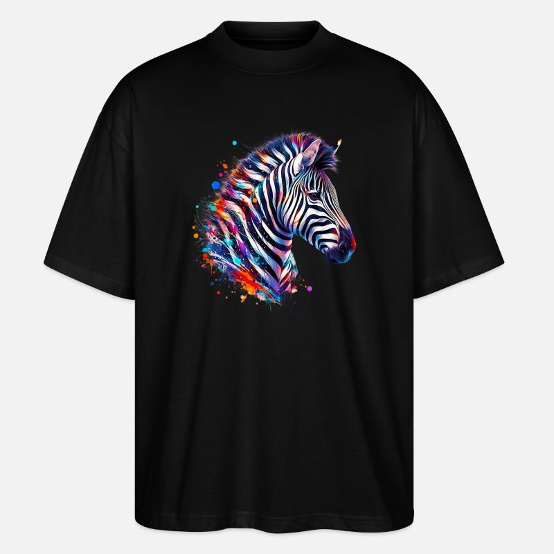 Zebra - Stanley/Stella Oversized Unisex Organic T-shirt Blaster 2.0 - black