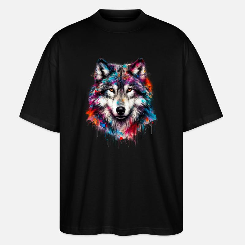 Wolf - Stanley/Stella Oversized Unisex Organic T-shirt Blaster 2.0 - black