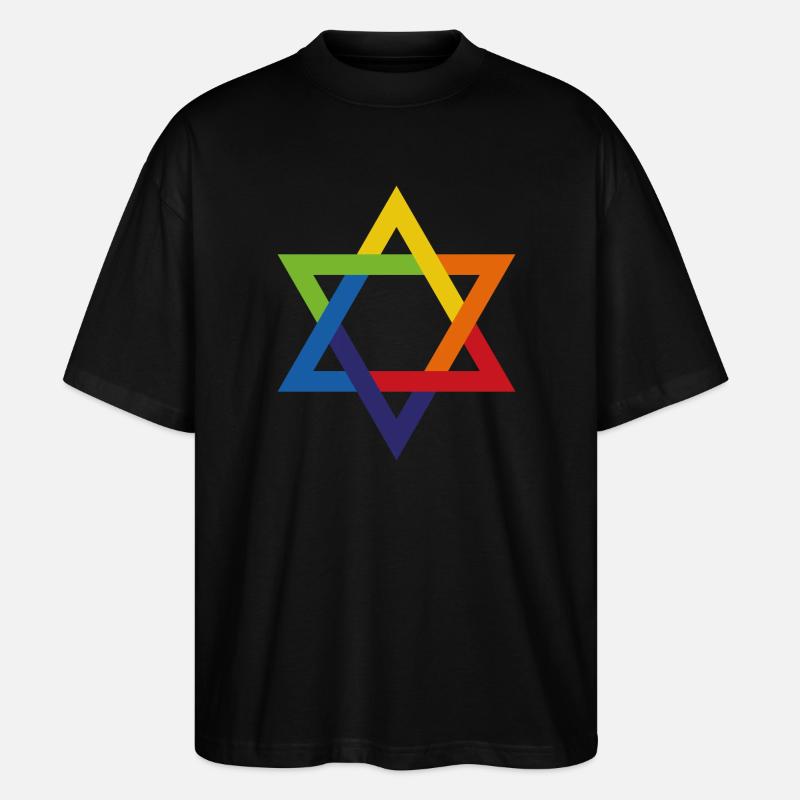 jüdisch und stolz davidsstern - Stanley/Stella Oversized Unisex Bio T-Shirt Blaster 2.0 - Schwarz