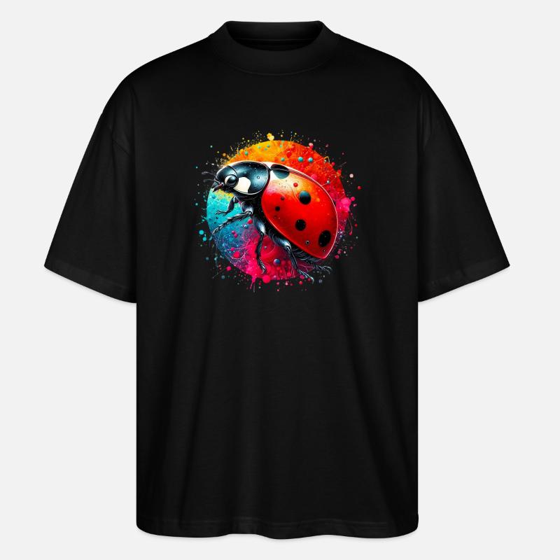 Marienkäfer - Stanley/Stella Oversized Unisex Bio T-Shirt Blaster 2.0 - Schwarz