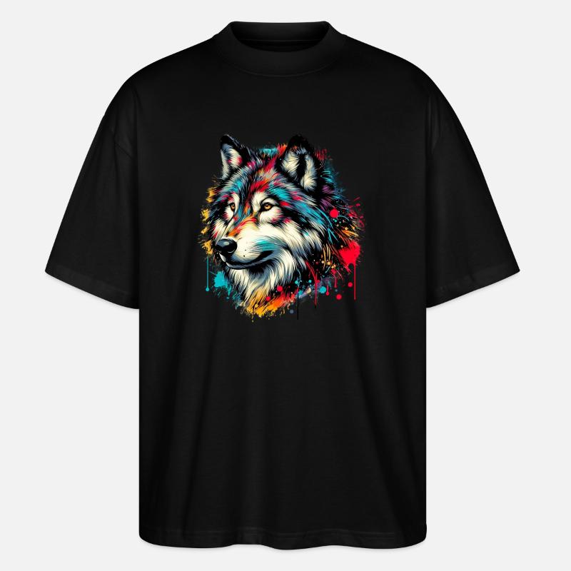 Loup - T-shirt bio Blaster 2.0 coupe oversize Stanley/Stella Unisexe - noir