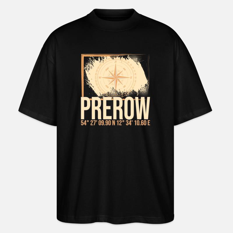 Prerow Koordinaten - Stanley/Stella Oversized Unisex Bio T-Shirt Blaster 2.0 - Schwarz