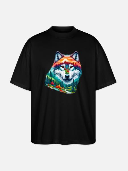Loup - T-shirt bio Blaster 2.0 coupe oversize Stanley/Stella Unisexe - noir