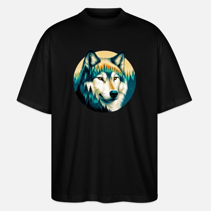 Loup - T-shirt bio Blaster 2.0 coupe oversize Stanley/Stella Unisexe - noir