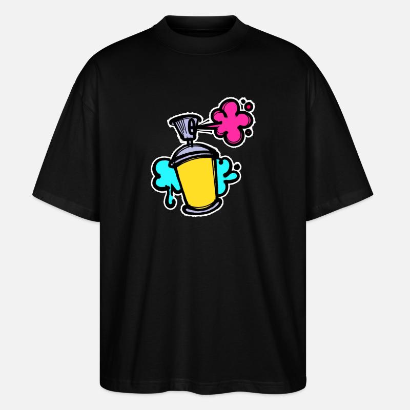 Graffiti Sreet Art Spraydose Sprayer Wildstyle - Stanley/Stella Oversized Unisex Bio T-Shirt Blaster 2.0 - Schwarz
