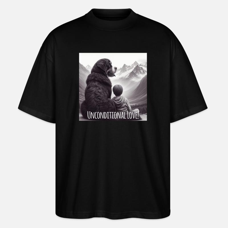 Bouvier bernois - T-shirt bio Blaster 2.0 coupe oversize Stanley/Stella Unisexe - noir