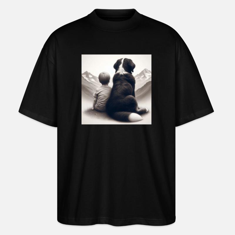 Berner Sennenhund - Stanley/Stella Oversized Unisex Bio T-Shirt Blaster 2.0 - Schwarz