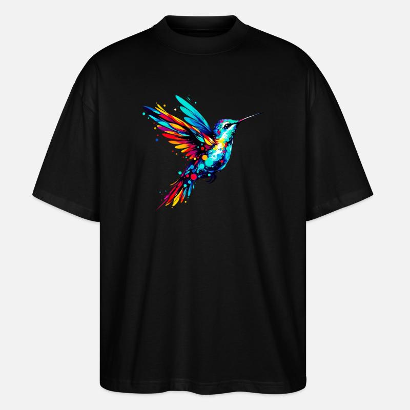 Kolibri - Stanley/Stella Oversized Unisex Bio T-Shirt Blaster 2.0 - Schwarz