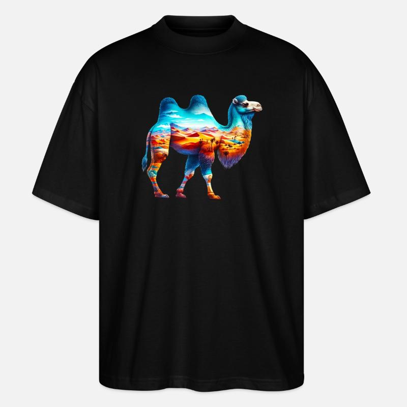 Kamel - Stanley/Stella Oversized Unisex Bio T-Shirt Blaster 2.0 - Schwarz