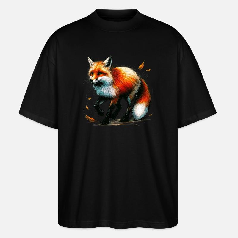 Fuchs - Stanley/Stella Oversized Unisex Bio T-Shirt Blaster 2.0 - Schwarz