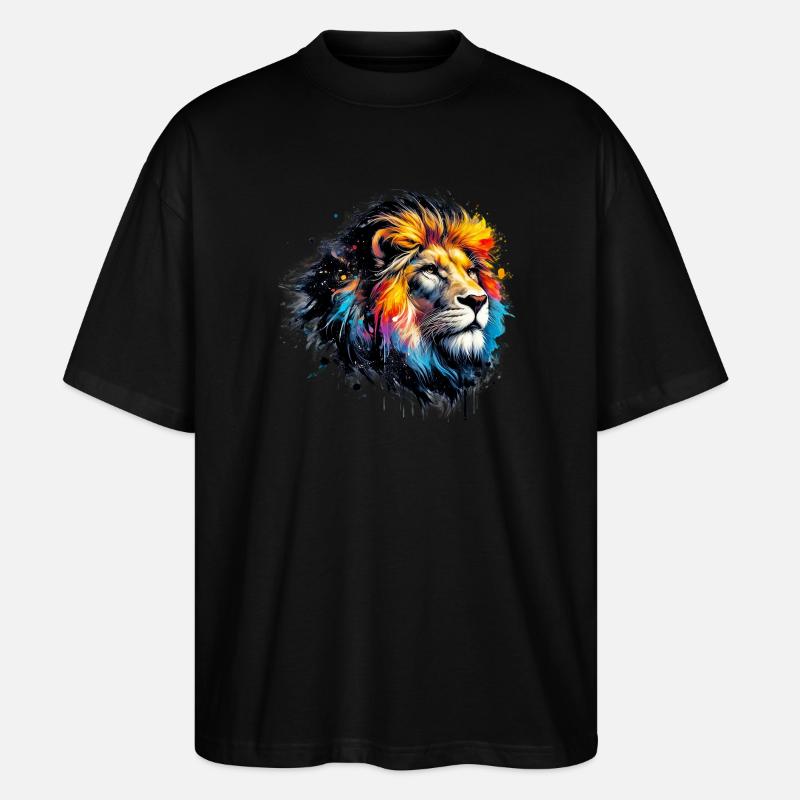 Lion - T-shirt bio Blaster 2.0 coupe oversize Stanley/Stella Unisexe - noir