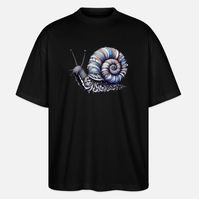 Escargot - T-shirt bio Blaster 2.0 coupe oversize Stanley/Stella Unisexe - noir