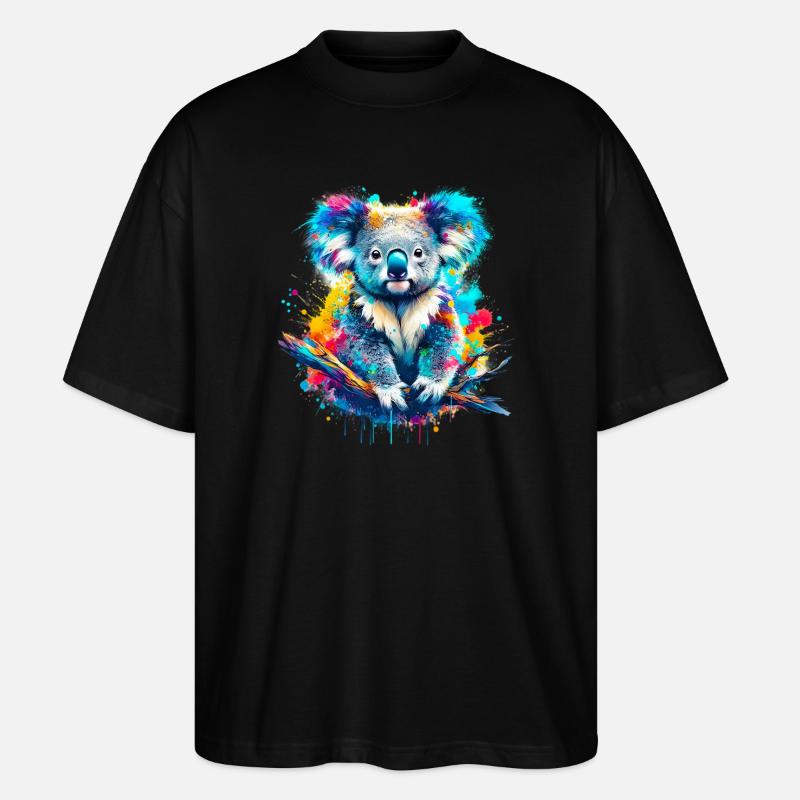 Koala - T-shirt bio Blaster 2.0 coupe oversize Stanley/Stella Unisexe - noir