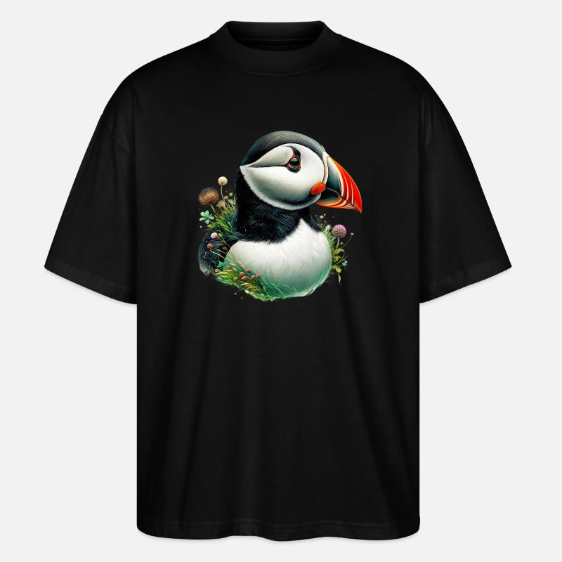 Papageitaucher - Stanley/Stella Oversized Unisex Bio T-Shirt Blaster 2.0 - Schwarz