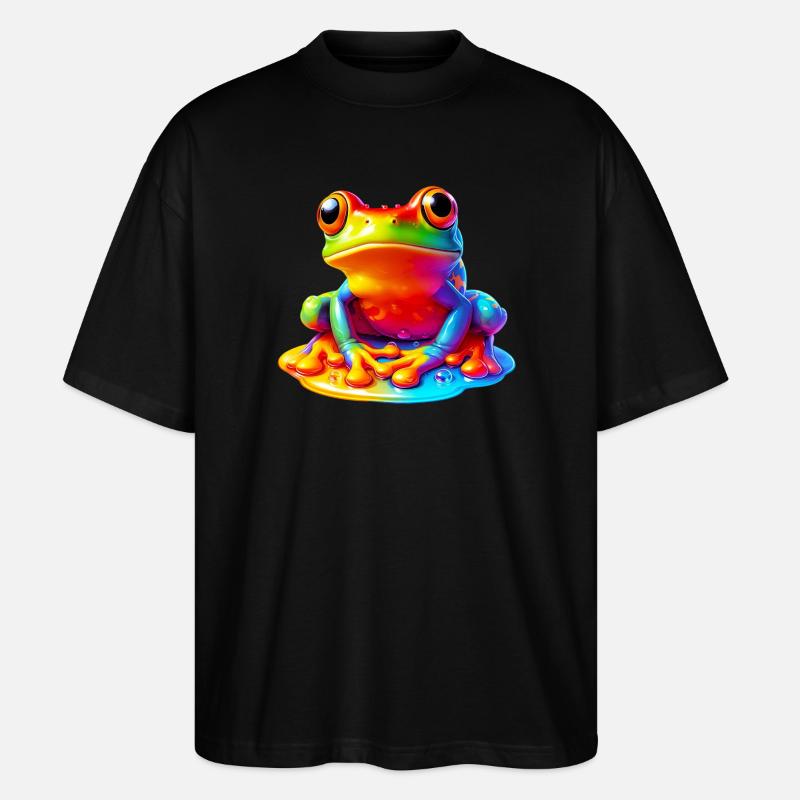 Grenouille - T-shirt bio Blaster 2.0 coupe oversize Stanley/Stella Unisexe - noir