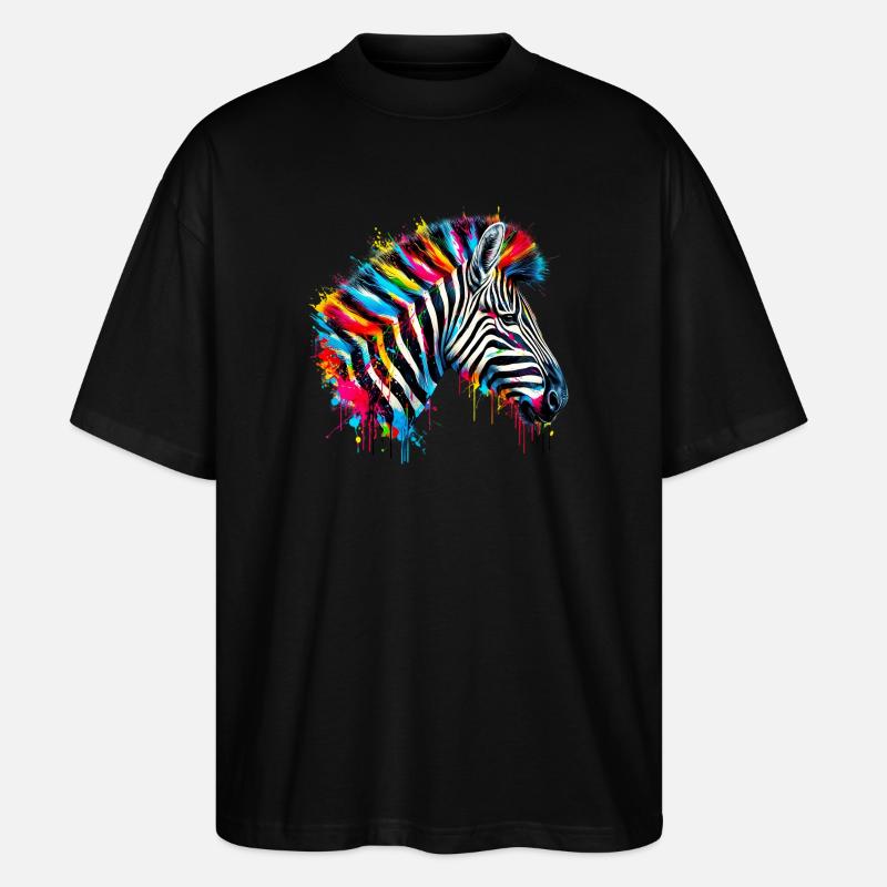Zebra - Stanley/Stella Oversized Unisex Bio T-Shirt Blaster 2.0 - Schwarz