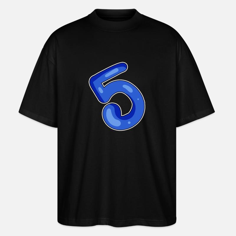 5 Blue - Stanley/Stella Oversized Unisex Organic T-shirt Blaster 2.0 - black