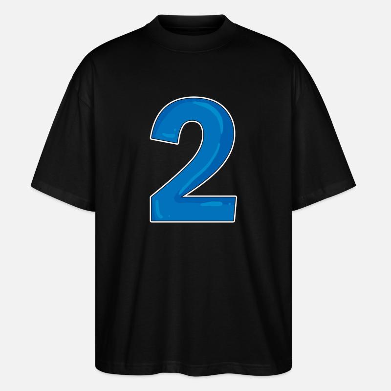 Deux - 2 - Nombre - T-shirt bio Blaster 2.0 coupe oversize Stanley/Stella Unisexe - noir