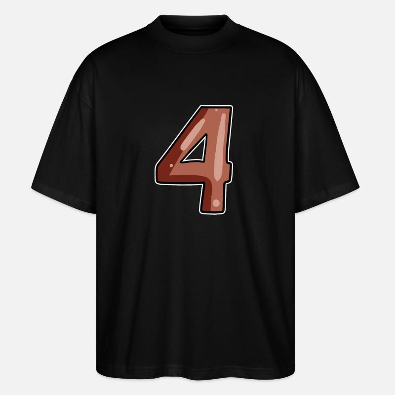 4 Numéro Numéro Quatre Marron - T-shirt bio Blaster 2.0 coupe oversize Stanley/Stella Unisexe - noir