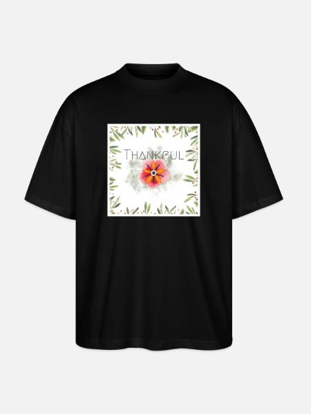 Thankful - Stanley/Stella Oversized Unisex Bio T-Shirt Blaster 2.0 - Schwarz