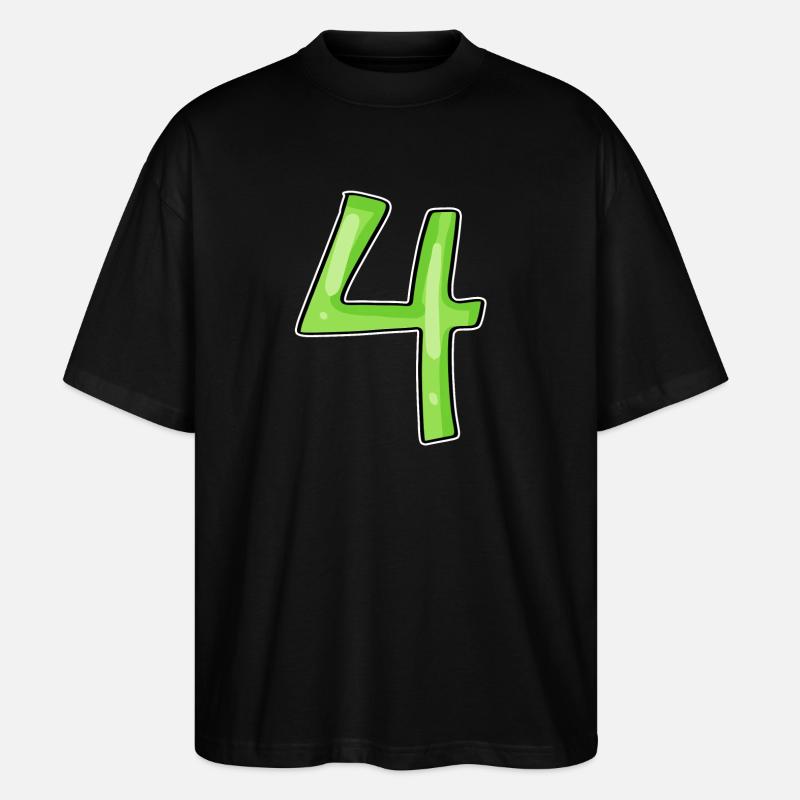 4 - Quatre Vert - T-shirt bio Blaster 2.0 coupe oversize Stanley/Stella Unisexe - noir