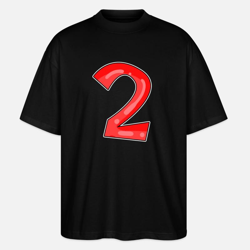 Deux - 2 - Nombre - T-shirt bio Blaster 2.0 coupe oversize Stanley/Stella Unisexe - noir