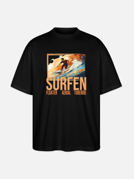 Floater - Aerial - Tuberide - Surfen - Stanley/Stella Oversized Unisex Bio T-Shirt Blaster 2.0 - Schwarz